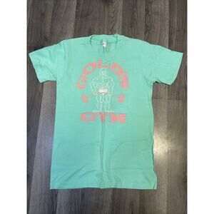Vintage 80’s Gold's Gym Single Stitch T Shirt Small Teal Pink Rare Colors Wise